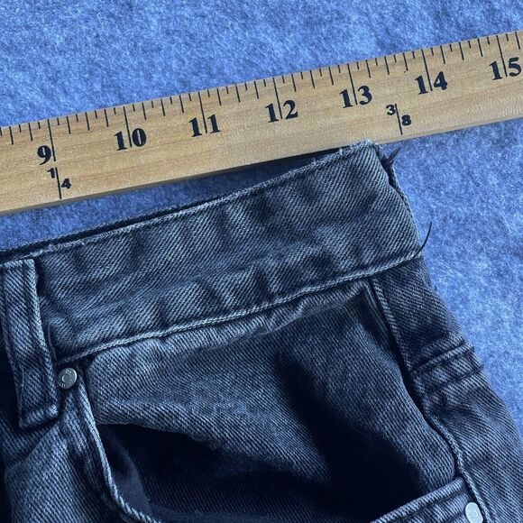 Cotton On Jeans Womens Size 4 Gray Black Long Straight Leg Distressed Knee - Picture 7 of 10